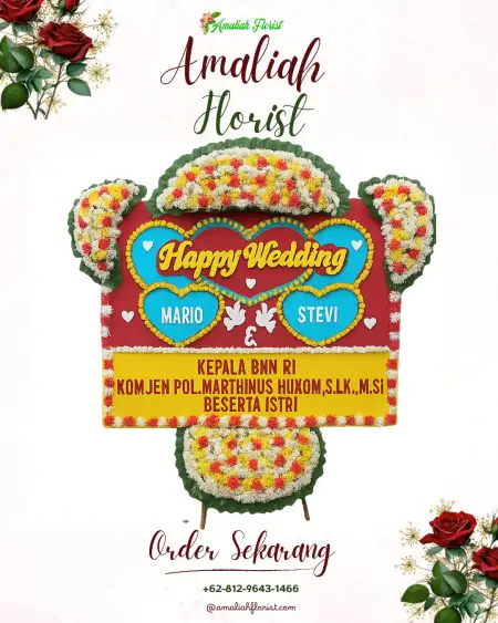 Papan Bunga Pernikahan Jegong
